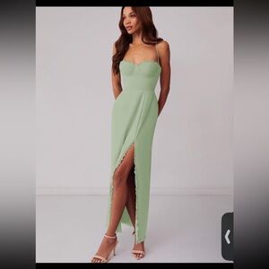 Azazie bridesmaids dress Dusty Sage A4
SMALL